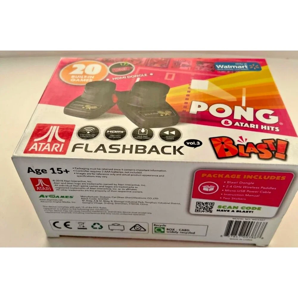 Atari Flashback Blast Vol.3 Pong & Atari Hits Plug & Play Videogame